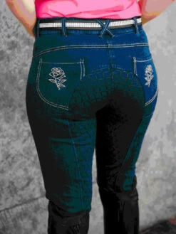 Breeches Peter Williams Denim Navy & Roses Ladies -King Breyer Shop 20332334 1