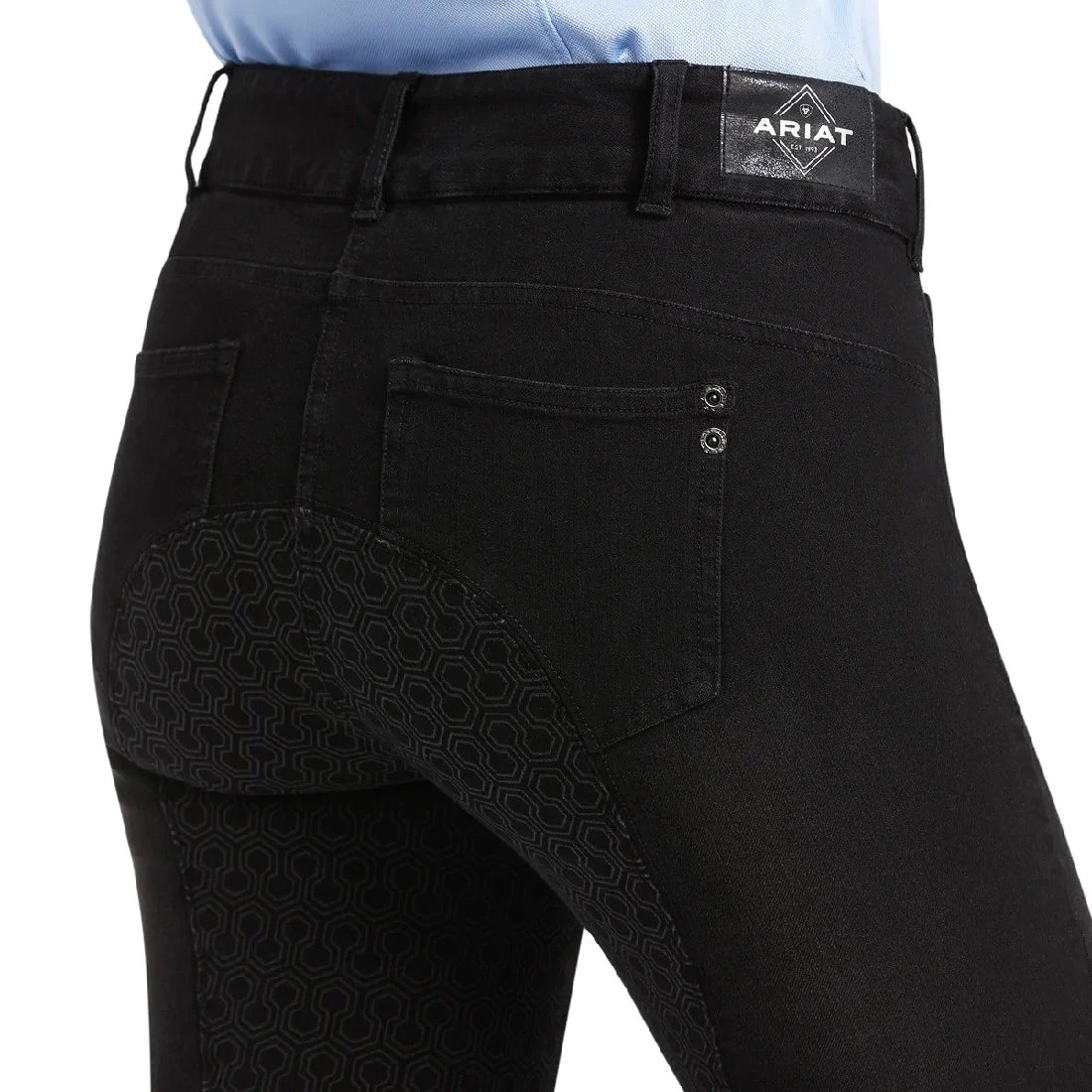 Breeches Ariat Halo B Denim Full Seat Black Rinse Sp22 Ladies 5 Breeches Ariat Halo B Denim Full Seat Black Rinse Sp22 Ladies - Image 3
