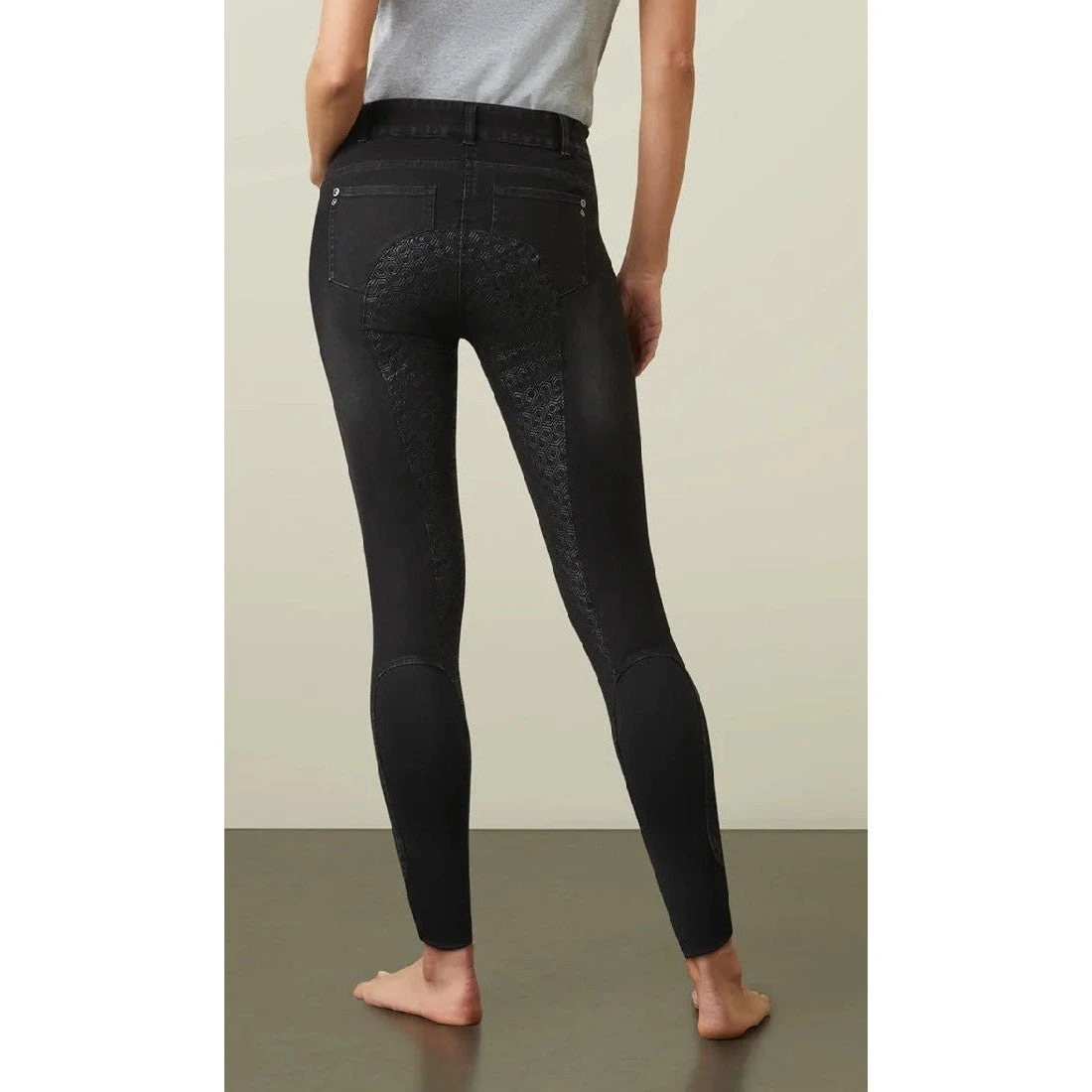 Breeches Ariat Halo B Denim Full Seat Black Rinse Sp22 Ladies 7 Breeches Ariat Halo B Denim Full Seat Black Rinse Sp22 Ladies - Image 5