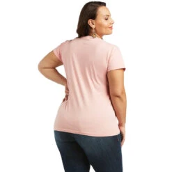 Tee Shirt Ariat Real Logo Script Classic Fit Quartz Pink Sp22 Ladies -King Breyer Shop Ariat Tee Real Logo Script Classic Fit Quartz Pink Sp22 Ladies 5