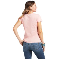 Tee Shirt Ariat Real Logo Script Classic Fit Quartz Pink Sp22 Ladies -King Breyer Shop Ariat Tee Real Logo Script Classic Fit Quartz Pink Sp22 Ladies 6