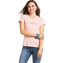 Tee Shirt Ariat Real Logo Script Classic Fit Quartz Pink Sp22 Ladies -King Breyer Shop Ariat Tee Real Logo Script Classic Fit Quartz Pink Sp22 Ladies 7