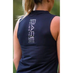 Black Equestrian Tank Top With Recycled Foil Logo -King Breyer Shop Bare Equestrian Tank Top Recycled Foil Logo Black 2