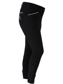 CoolMax Black Breeches In Sizes 6 To 28 - No Silicone -King Breyer Shop Black breeches coolmax side view Plum Tack