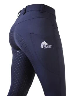 CoolMax Navy Breeches With Silicone Seat Grip