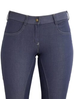 Denim Jodhpurs With Phone Pocket And NO Silicone -King Breyer Shop Denim jodhpurs front e9a3ed78 66ad 49c0 9831 6629cb632599