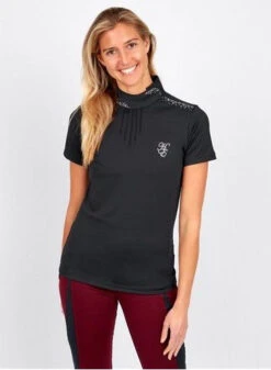 Shirt Show Huntington Olivia With Diamantes Navy Ladies -King Breyer Shop Huntington Olivia Show Shirt With Diamantes Navy Ladies 4