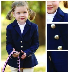 Riding Jacket Huntington Willow Navy Childs -King Breyer Shop Huntington Willow Riding Jacket Navy Childs 7