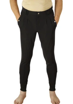 Men's Breeches In CoolMax Black With Silicone Grip Seat -King Breyer Shop Mensbreechesblackcoolmax10