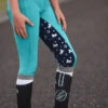 Jodhpurs Peter Williams Pull On Unicorn Printed Turquoise & Navy Childs -King Breyer Shop Peter Williams Pull On Unicorn Printed Jodhpurs Turquoise Navy Childs