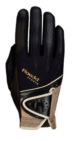 Gloves Roeckl Madrid Black & Gold
