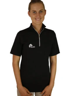 Ladies Cool Summer Riding Tops In Black- Short Sleeve -King Breyer Shop Shortsleeveblackridingshirt af71f233 2c7b 444a ad46 4c4f67429c51