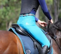 Micro Woven Cotton Blend Jodhpurs In Turquoise - Final Runout, Last Sizes -King Breyer Shop Turq1 2