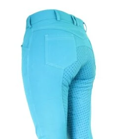 Micro Woven Cotton Blend Jodhpurs In Turquoise - Final Runout, Last Sizes -King Breyer Shop Turquoise Cotton Micro Woven Jods 4