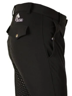 Men's Breeches In CoolMax Black With Silicone Grip Seat
