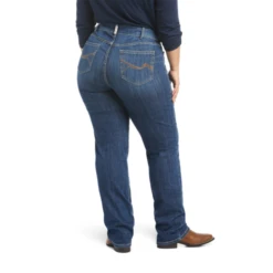 Ariat Women's Real Mid Rise Stackable Straight Leg Jean -King Breyer Shop ariat womens real mid rise stackable straight leg jean trailrace equestrian outfitters 5