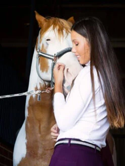 Ladies Cool Summer Riding Tops In White - Long Sleeve -King Breyer Shop backviewofwhitelongsleeveridingtop 58350da8 e735 4dba 9702 1cac4c8244e7