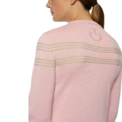 Cavalleria Toscana Striped Merino Crew Knit -King Breyer Shop cavalleria toscana striped merino crew knit trailrace equestrian outfitters 3