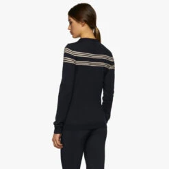 Cavalleria Toscana Striped Merino Crew Knit -King Breyer Shop cavalleria toscana striped merino crew knit trailrace equestrian outfitters 7
