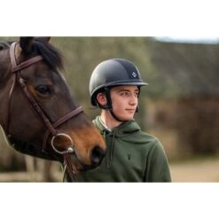 Charles Owen Ayr8 Plus - Faux Leather Finish -King Breyer Shop charles owen ayr8 plus leather look trailrace equestrian outfitters 3