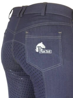 Denim Jodhpurs With Silicone Seat Classic Jeans Pockets
