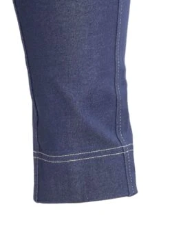 Denim Jodhpurs With Phone Pocket And NO Silicone -King Breyer Shop denim jodhpurs close up of hem f3169557 2514 47c5 9cd1 f93fd7811648