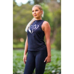 Bare Equestrian's Ecoluxe Tank: Recycled With Foil Logo