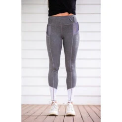 Performance Riding Tights: Grey Unicorn BARE Collection -King Breyer Shop grey unicorn bare equestrian performance riding tights southern sport horses 3