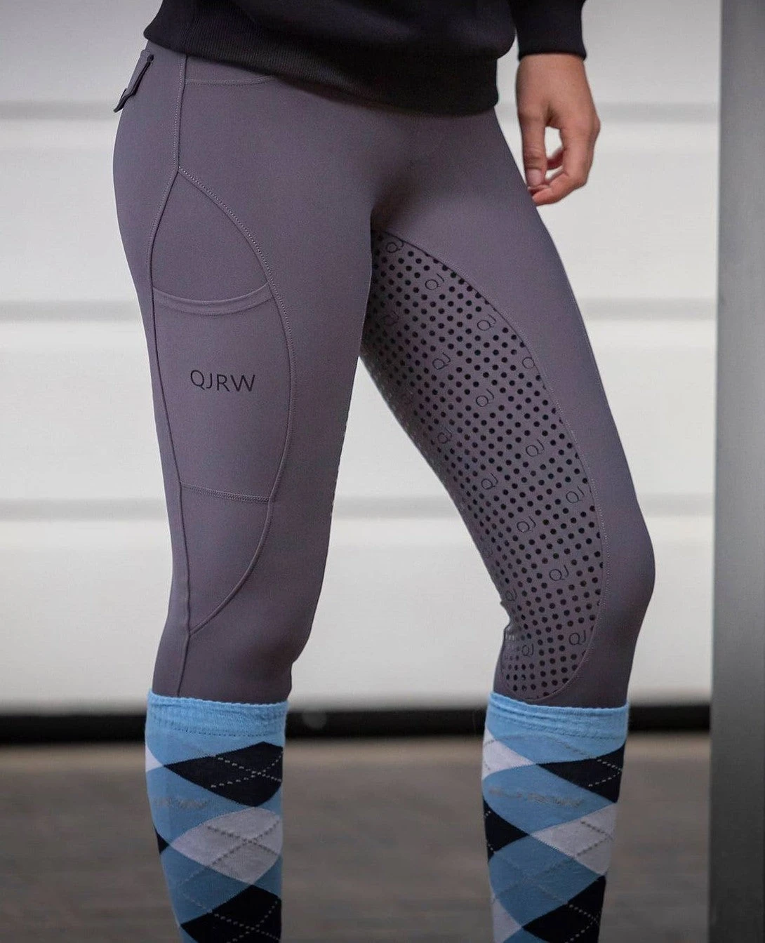 SALE: Grey Luxury Riding Tights By QJ Riding Wear 3 SALE: Grey Luxury Riding Tights By QJ Riding Wear
