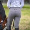 Grey Hannah High Waisted Breech By QJ Riding Wear