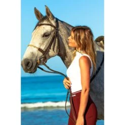 HLH Equestrian Apparel X It's Peach Sleeveless Show Shirt -King Breyer Shop hlh equestrian apparel x its peach sleeveless show shirt southern sport horses 7