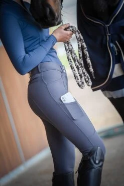 Grey Mia Phone Pocket Breech By QJ Riding Wear 11 Grey Mia Phone Pocket Breech By QJ Riding Wear -King Breyer Shop mia cd05c2d8 4093 4ae2 916b 8e7db4ff9e12