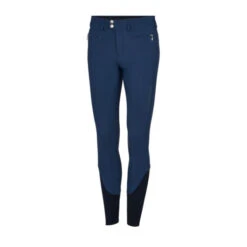 Petrol Blue Samshield Adele Breeches With Metal Dots