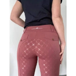 Saddle Co Equestrian Riding Tights - Rosewood, By "The Label" -King Breyer Shop saddle co the label equestrian riding tights rosewood vivarchie equestrian 3