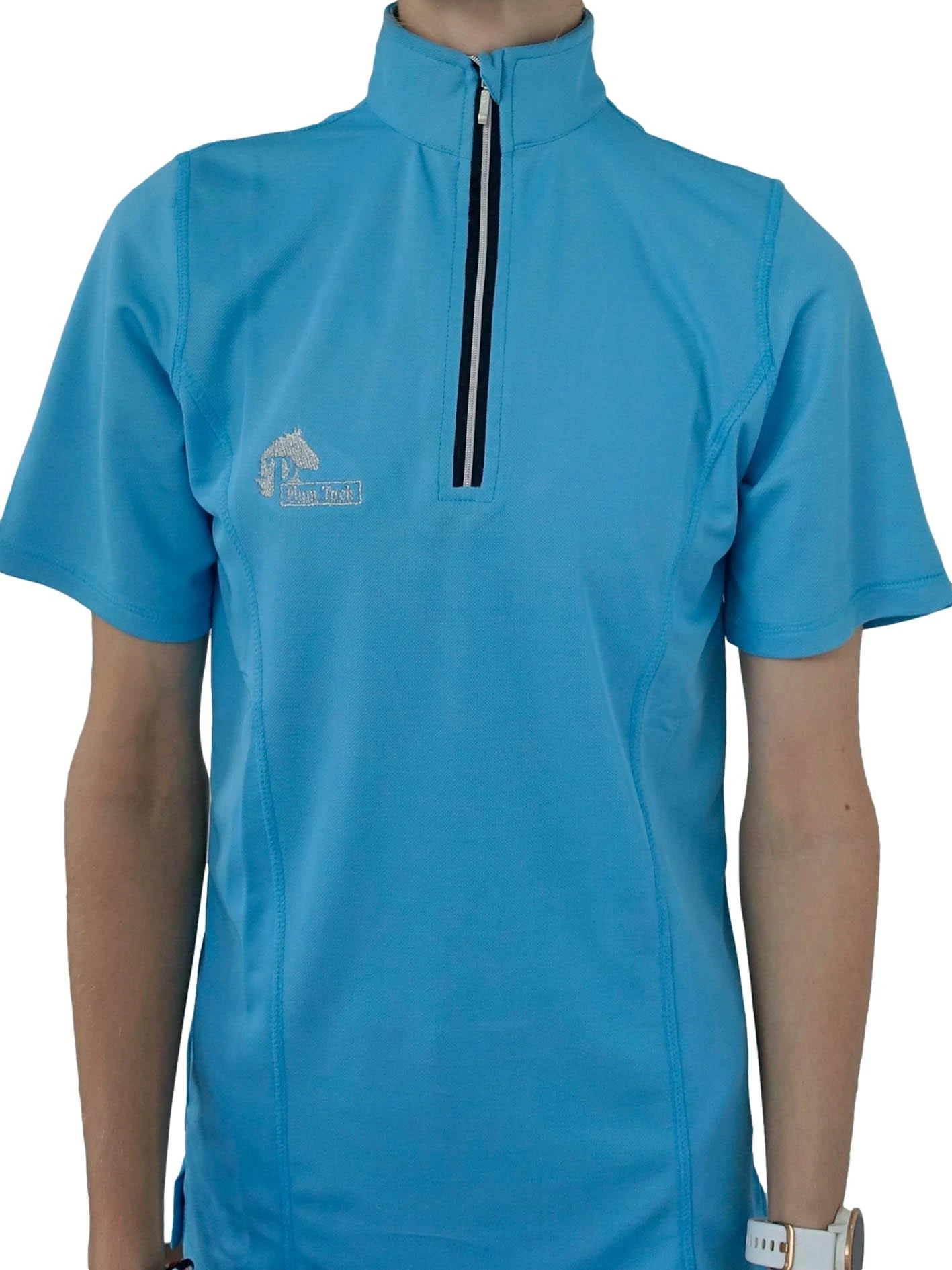 Short Sleeve Riding Top In Sky Blue 8 Short Sleeve Riding Top In Sky Blue - Image 6